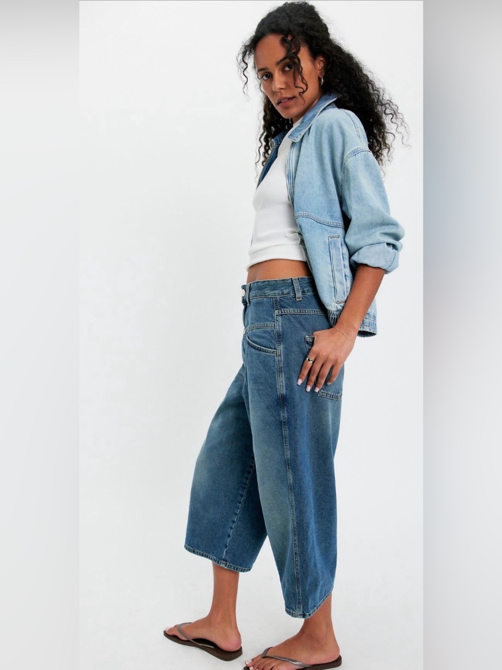 CLOSED baggy capri jeans shorts NWOT 450$ - Picture 3 of 14